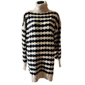 NWT 100% Cotton Turtleneck Sweater Dress. Size L.